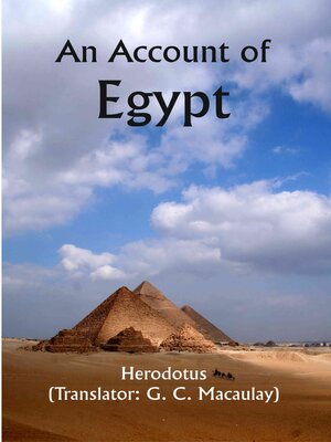 cover image of An Account of Egypt